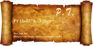 Pribék Tibor névjegykártya